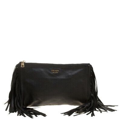 prada black clutch