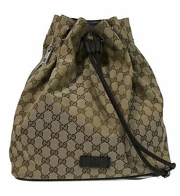 gucci canvas drawstring backpack