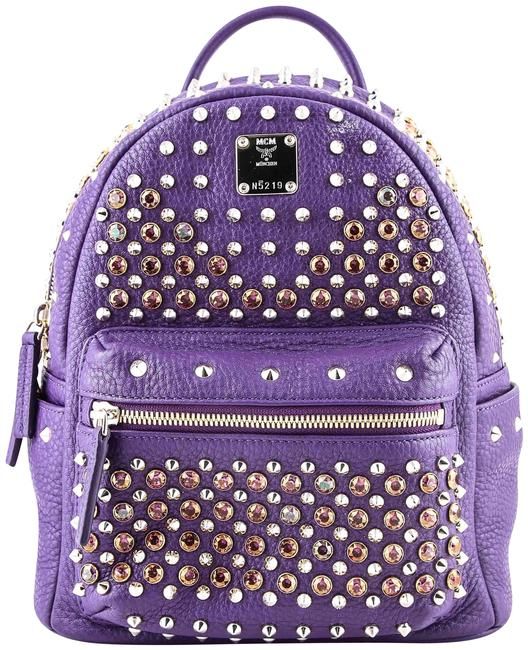 mcm purple backpack