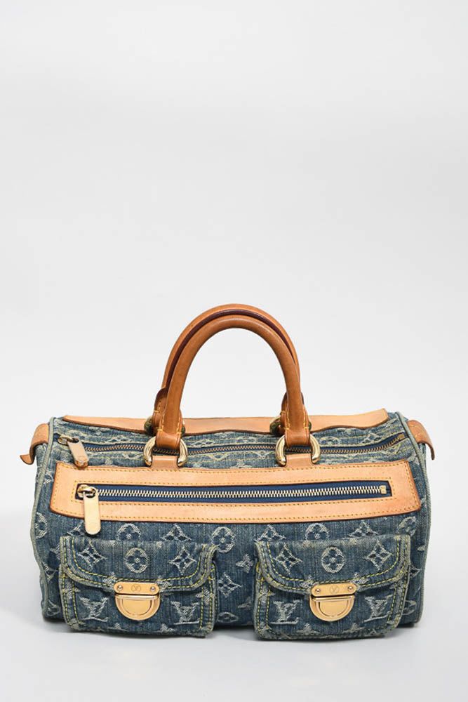 lv denim speedy