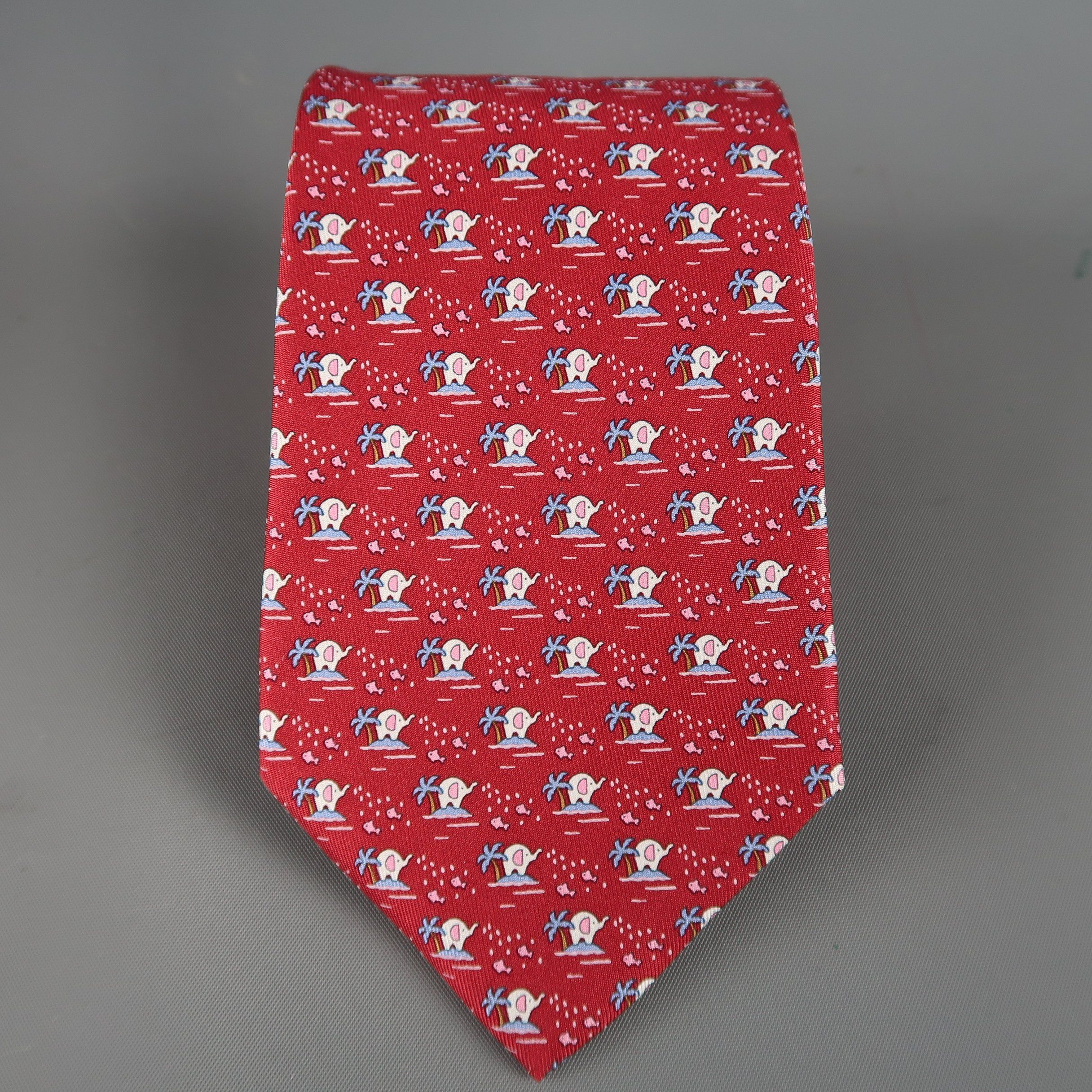 red ferragamo tie