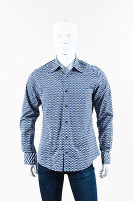 MENS Gucci Navy Blue White Printed 