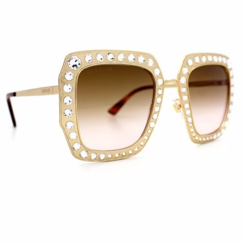 gucci square frame metal sunglasses