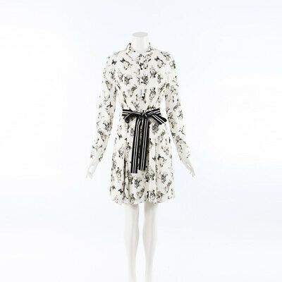 Lela Rose Dog Print Shirt Dress SZ 8 