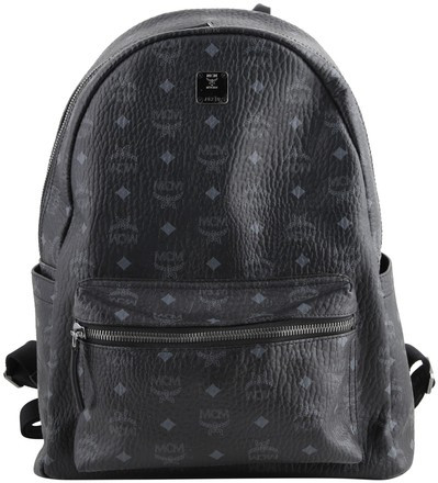 Mcm Visetos Coated Canvas Stark Classic Backpack Black M Leprix