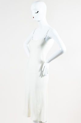 white silk spaghetti strap dress