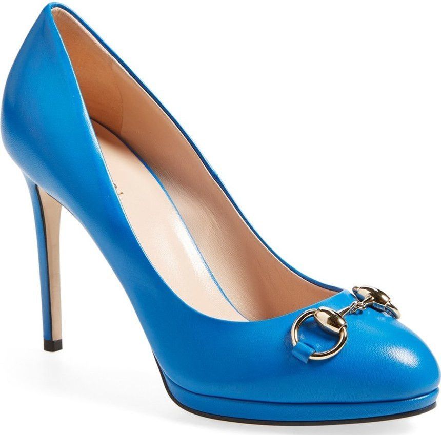 gucci blue pumps