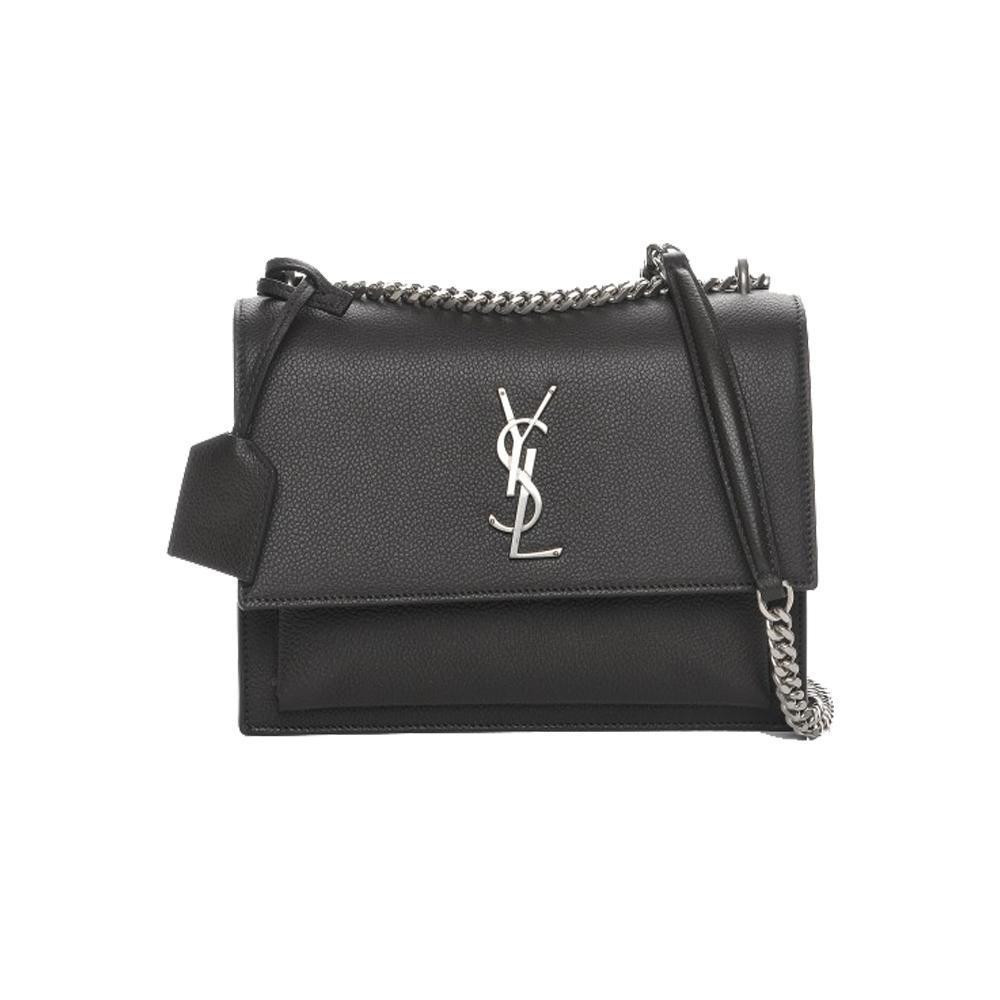 Saint Laurent Ysl Women S Gray Monogram Sunset Cross Body 442906