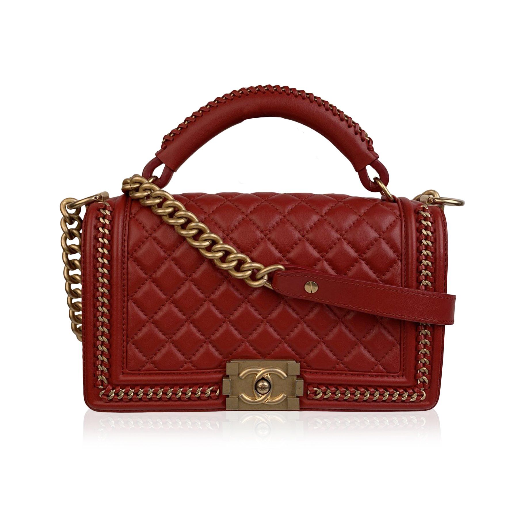 chanel boy bag with handle