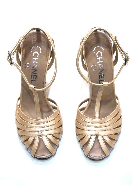 nude chanel sandals