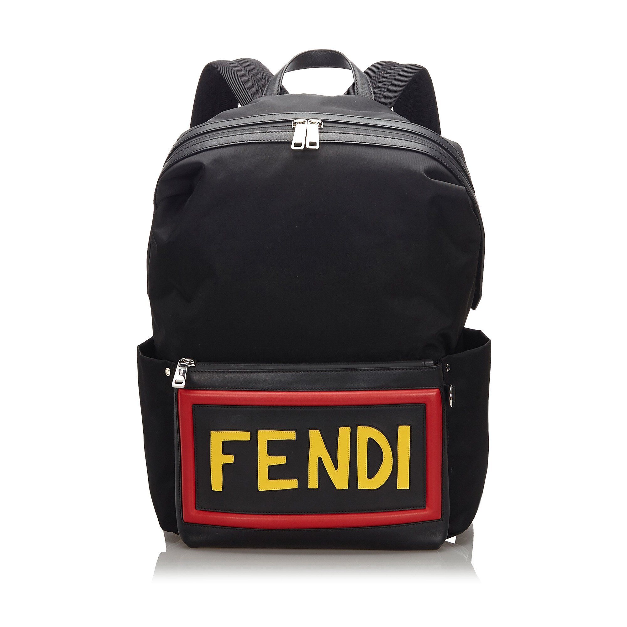 fendi black nylon backpack