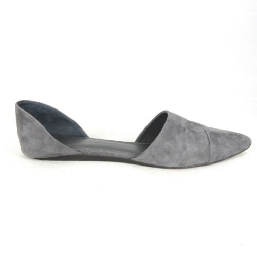 gray suede flats