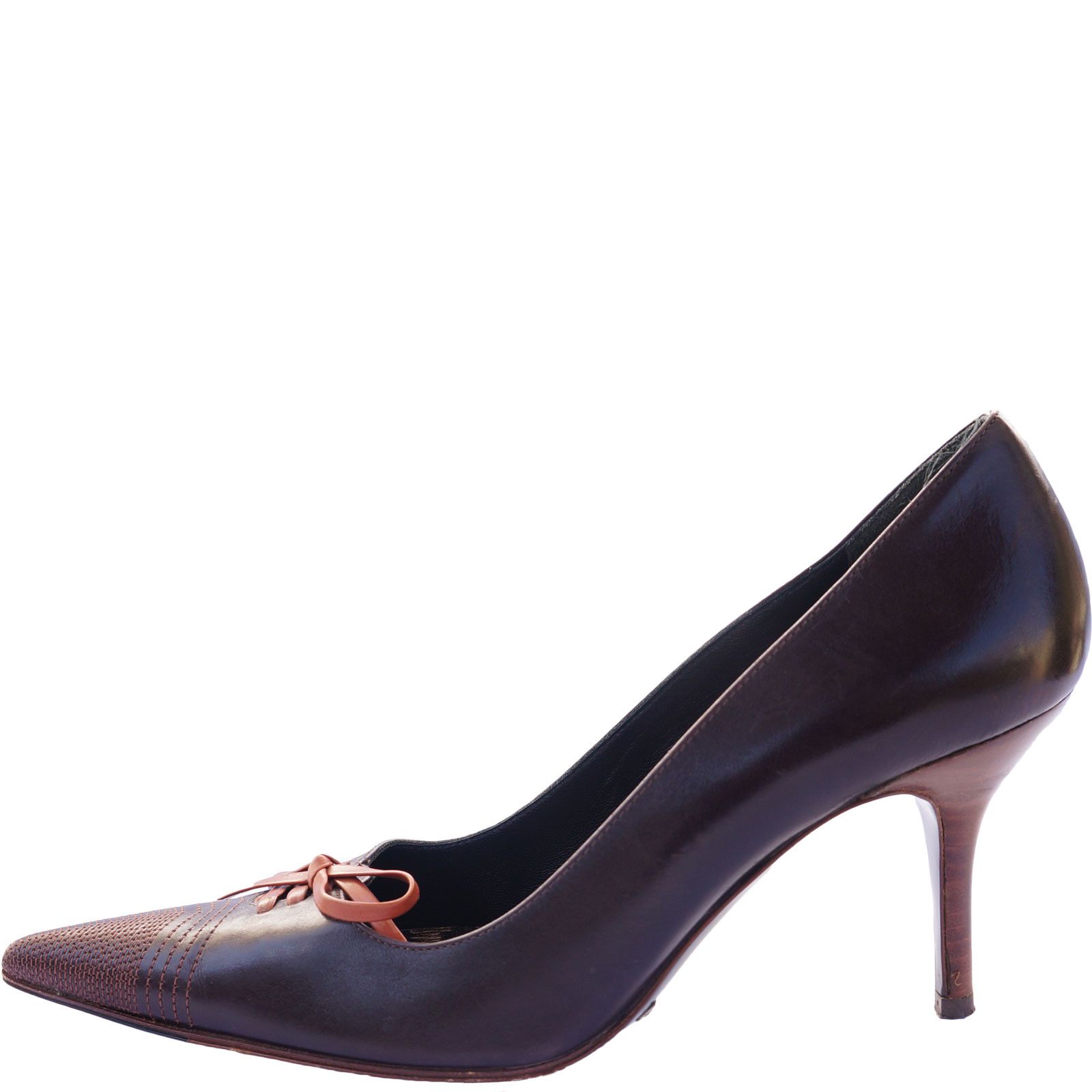 leather lace up pumps