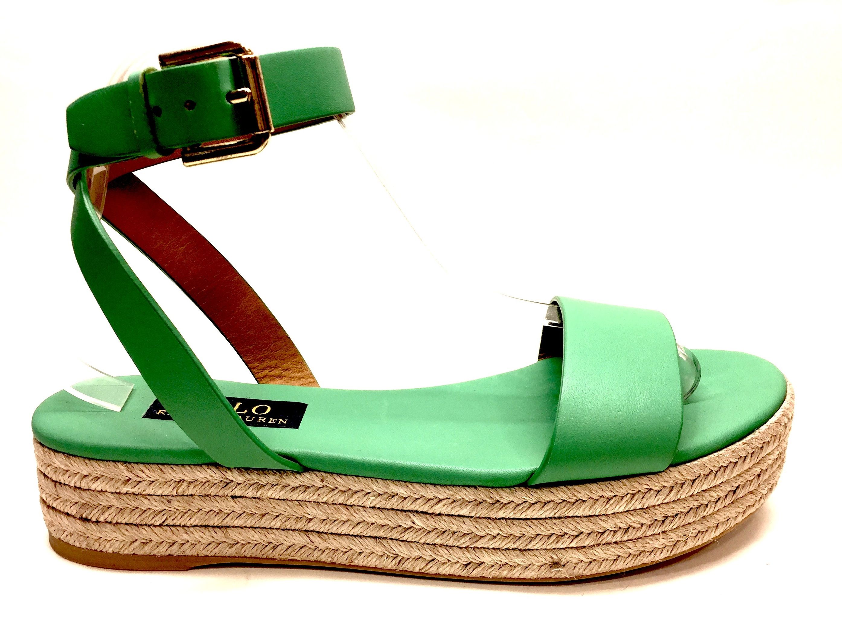 kelly green sandals