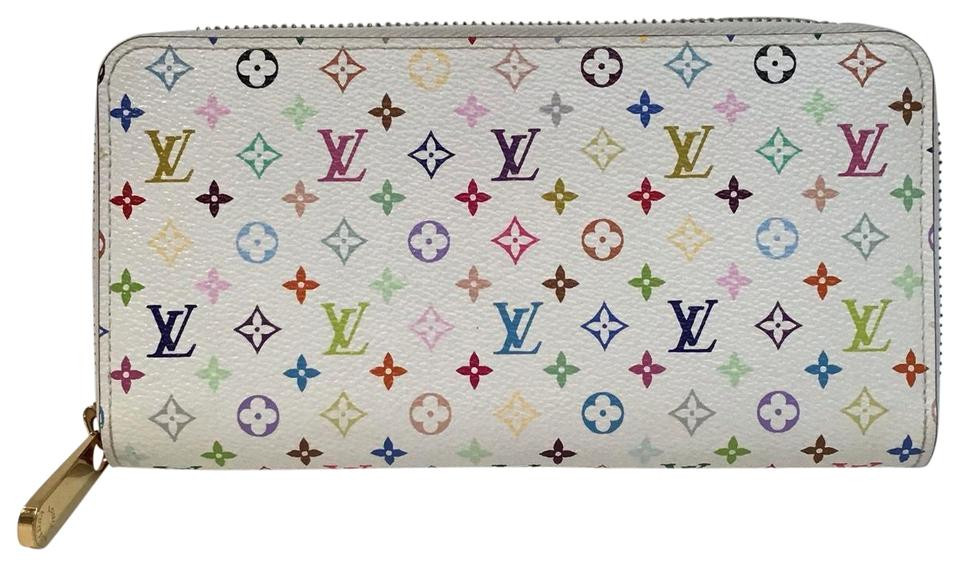 Louis Vuitton White Multi Zippy Coated Canvas With Colored