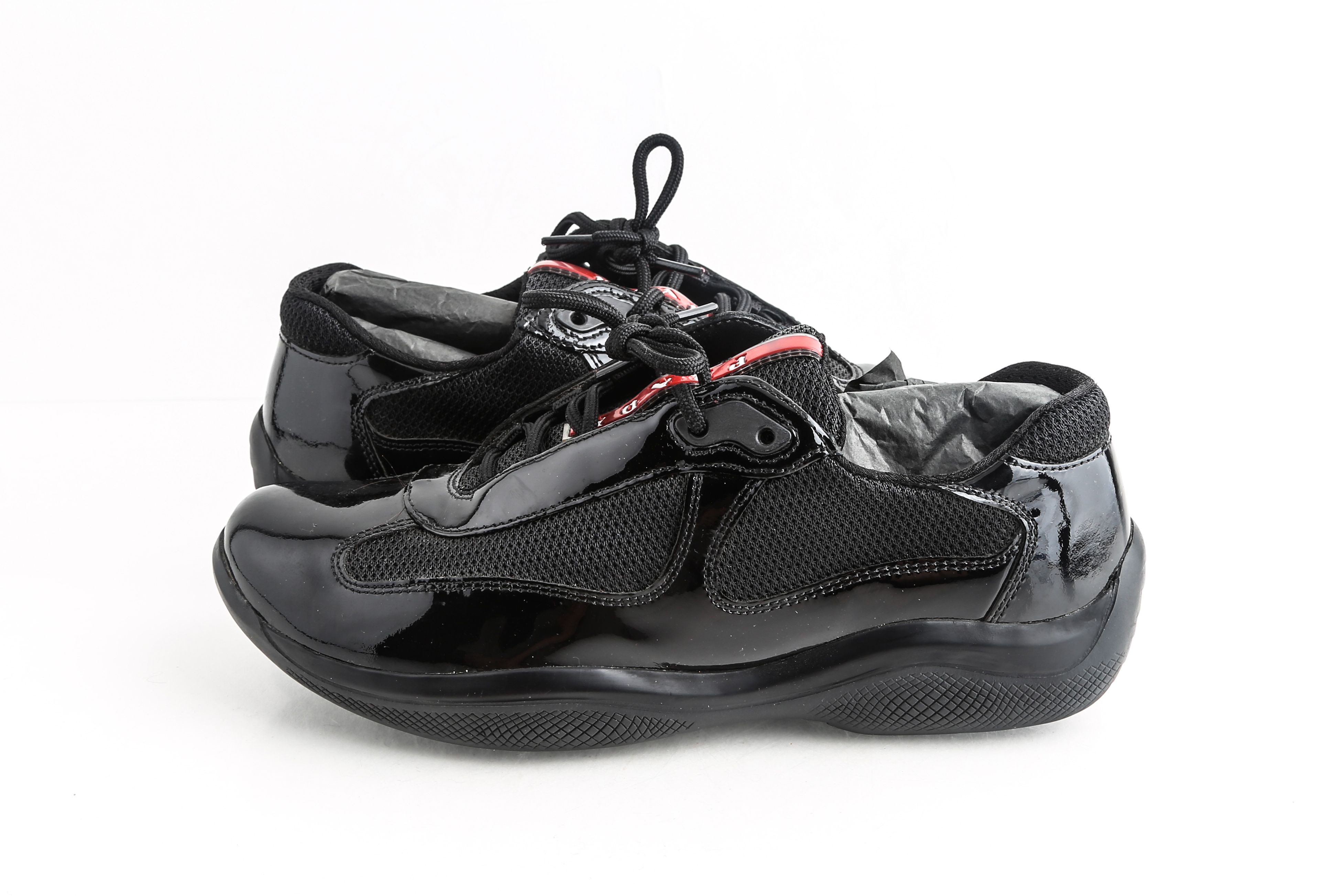 prada black americas cup sneakers