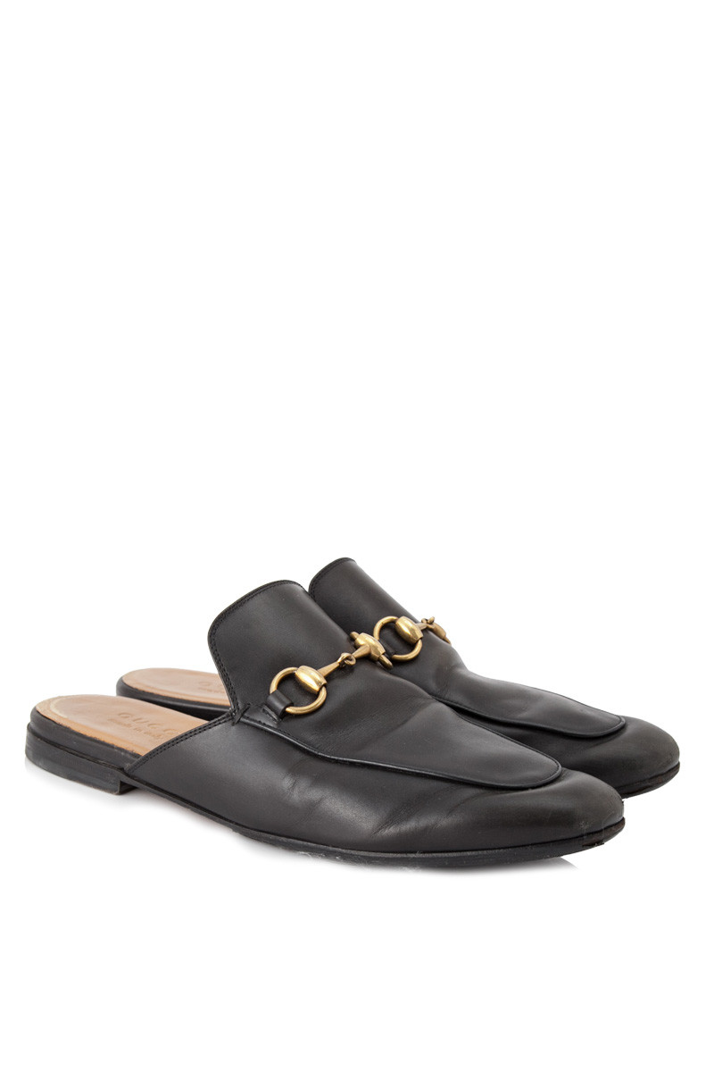 Pre Owned Gucci Princetown Horsebit Slippers Leprix