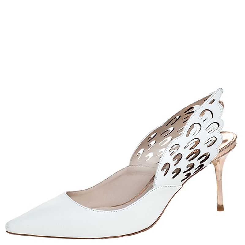 white pointed toe sandals