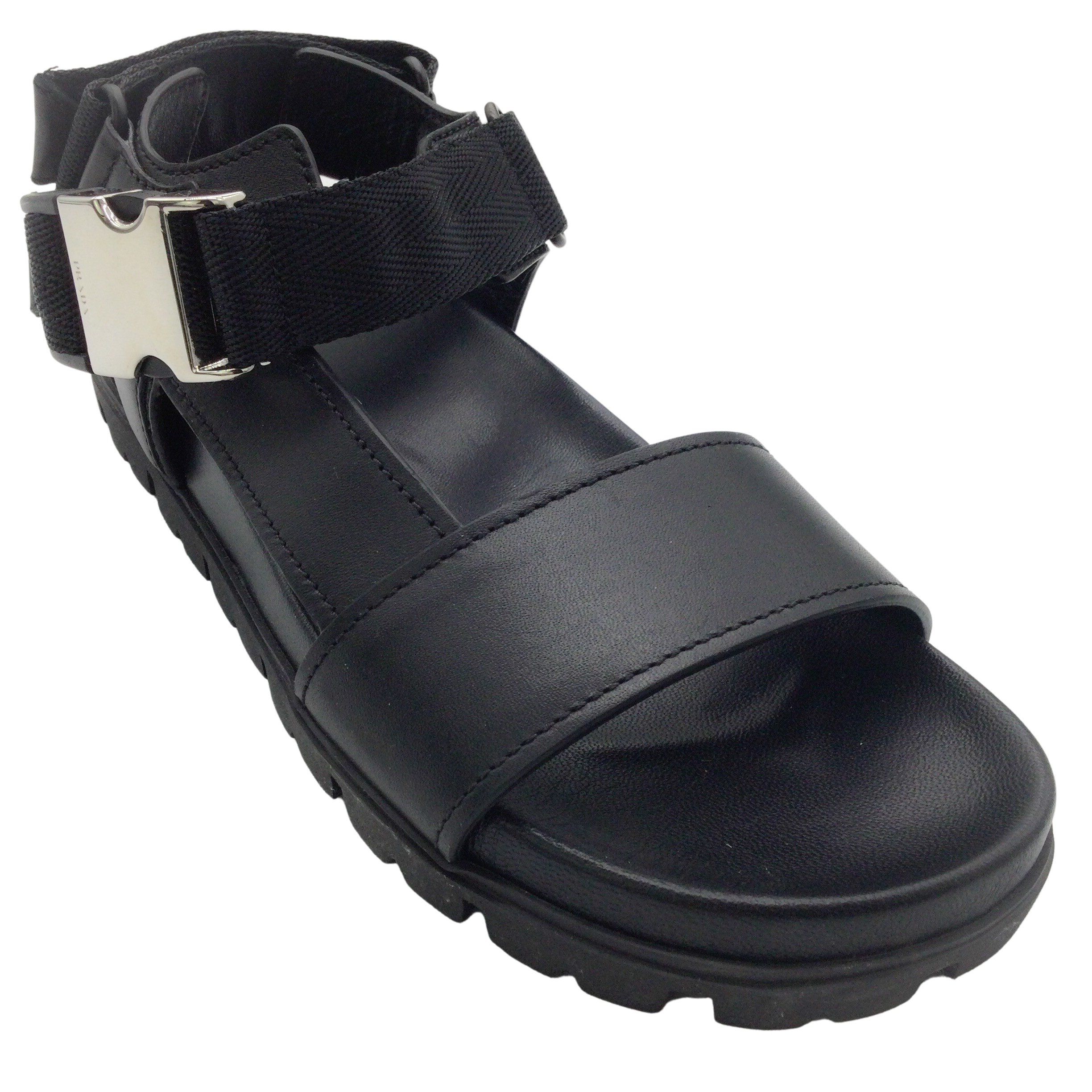 prada buckle sandals