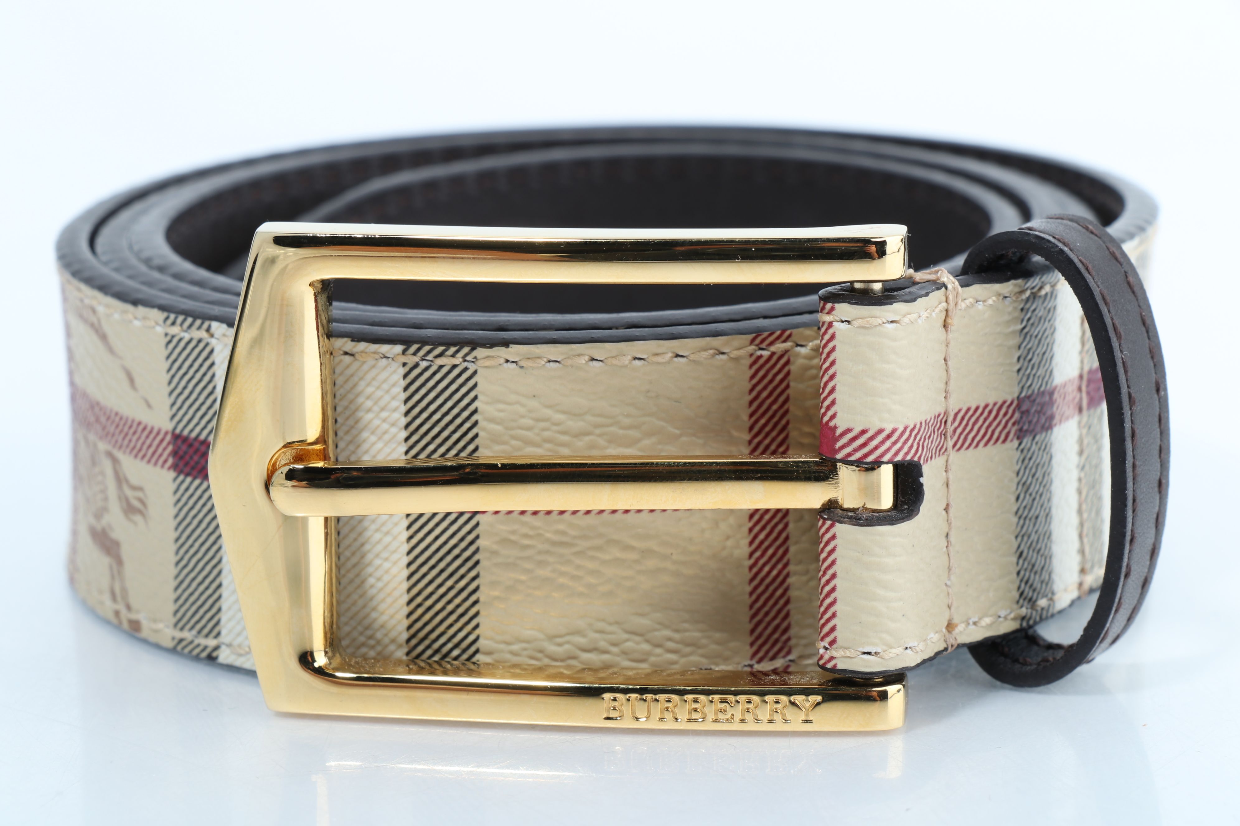 burberry haymarket check belt
