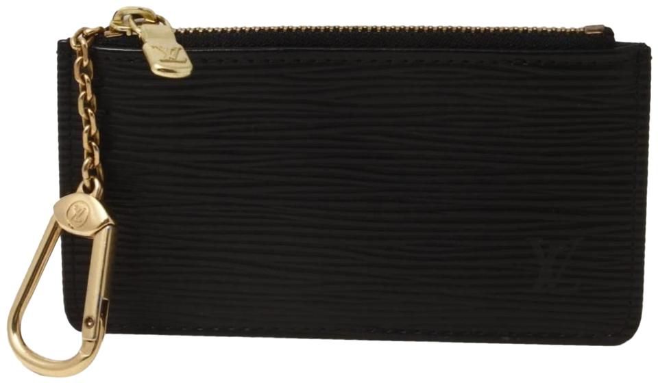 louis vuitton keychain wallet black