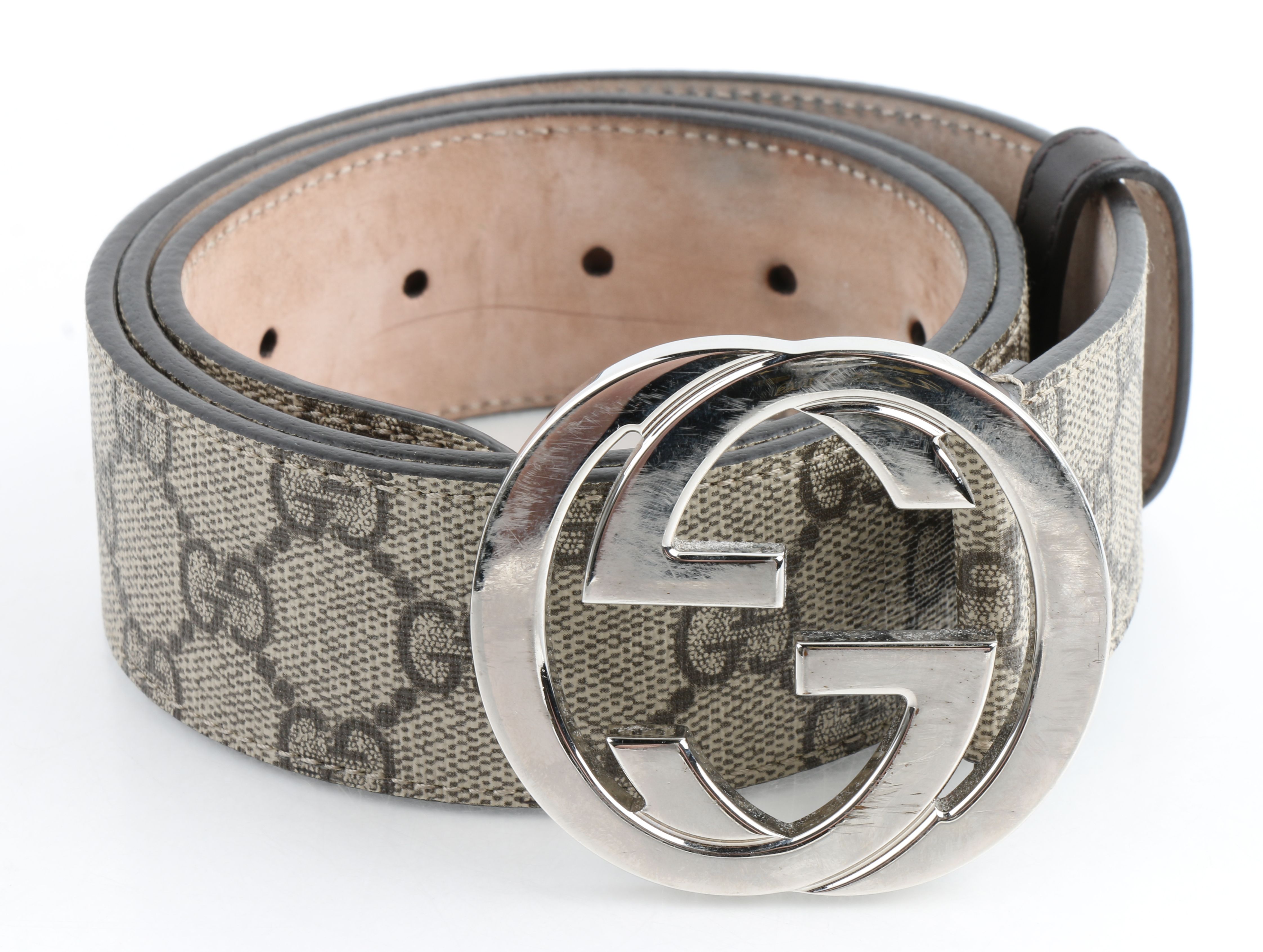 gucci gg supreme belt with g buckle