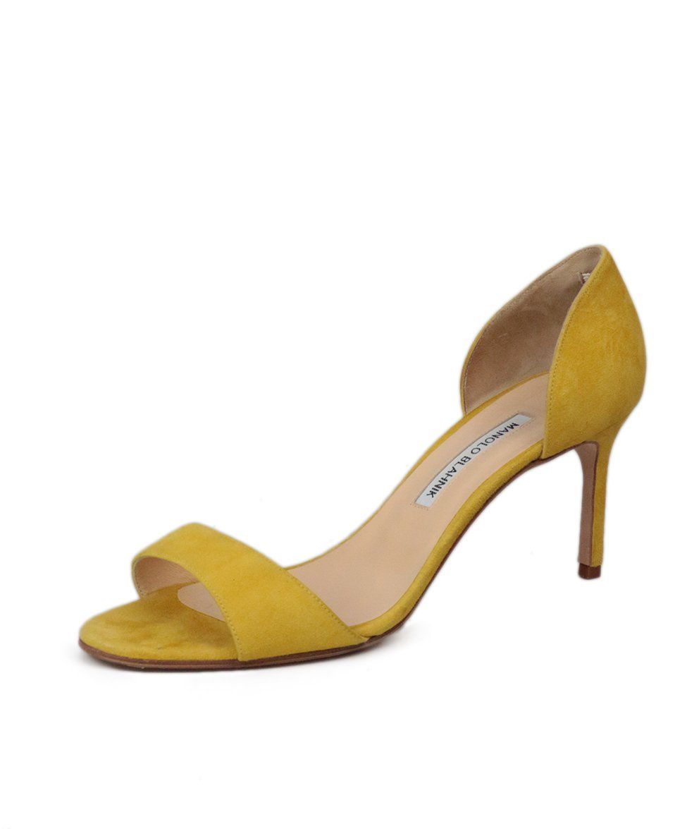 yellow and gold heels