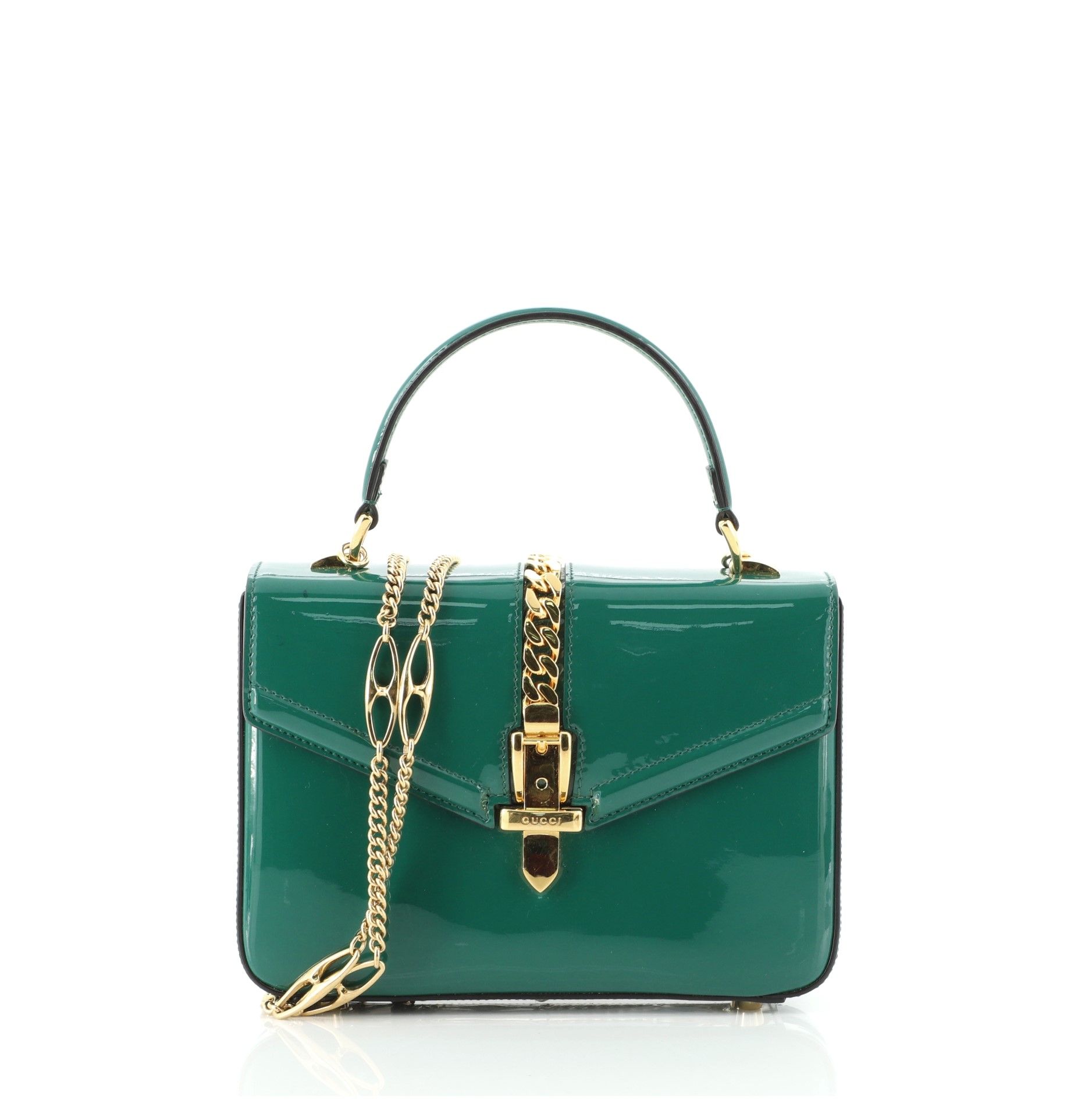 sylvie 1969 patent leather mini top handle bag