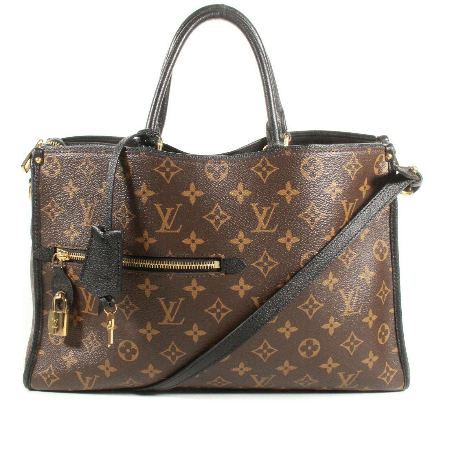 black lv tote