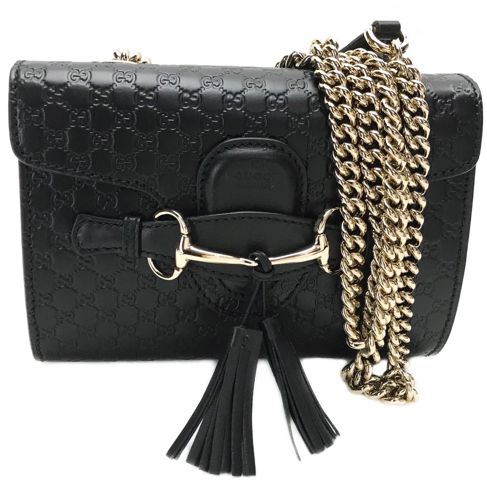 gucci wallet crossbody microguccissima black