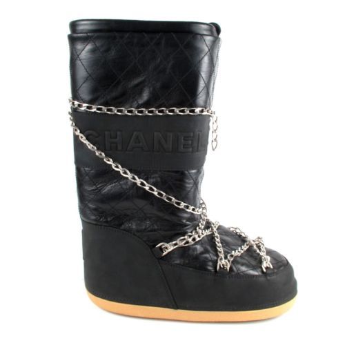 chanel ski boots