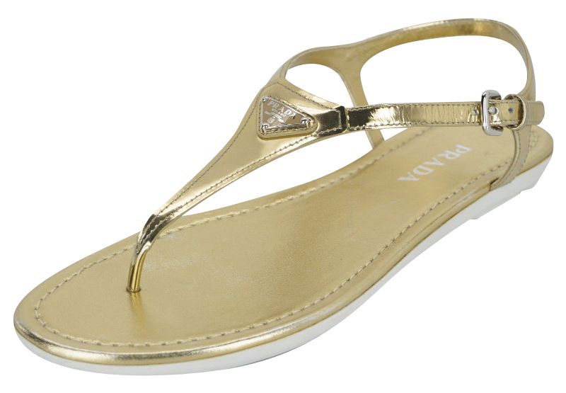 prada patent thong sandal