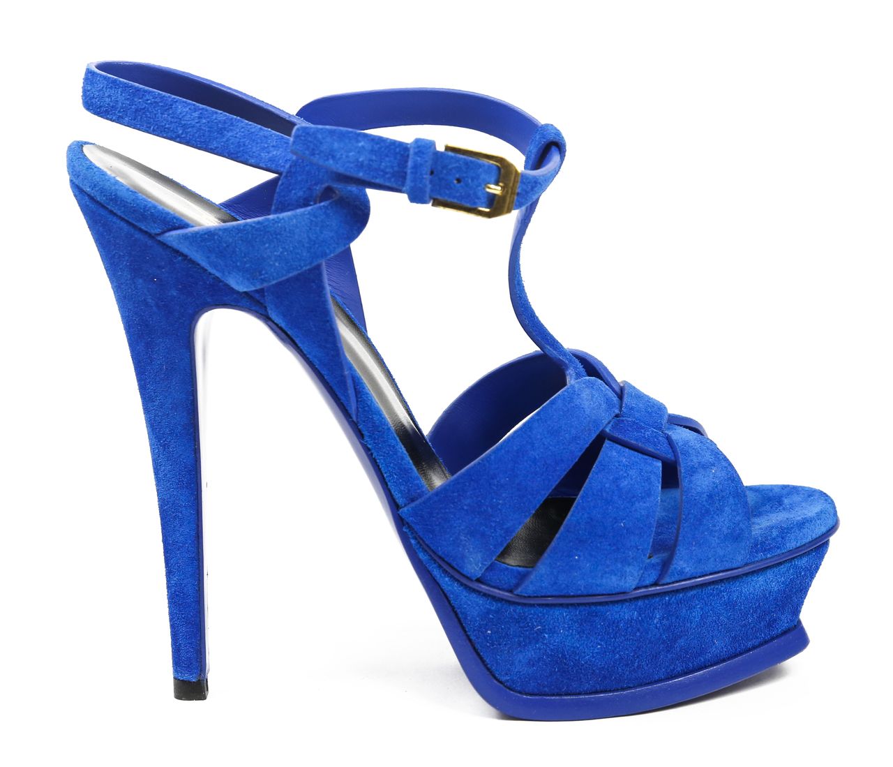 royal blue suede sandals