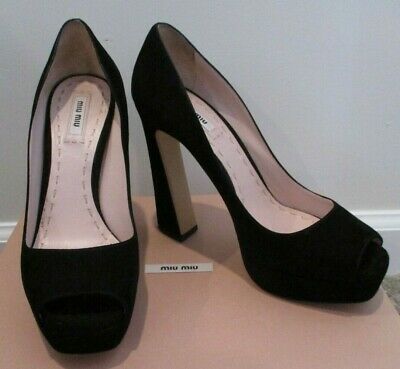 miu miu peep toe heels