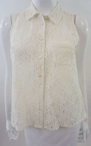 Equipment Femme Size Medium White Lace 