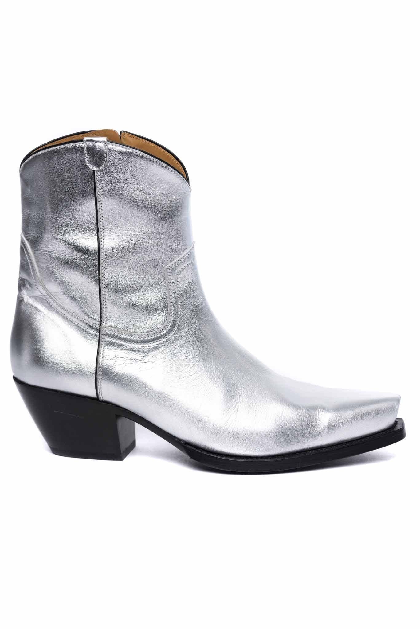 silver boots size 9