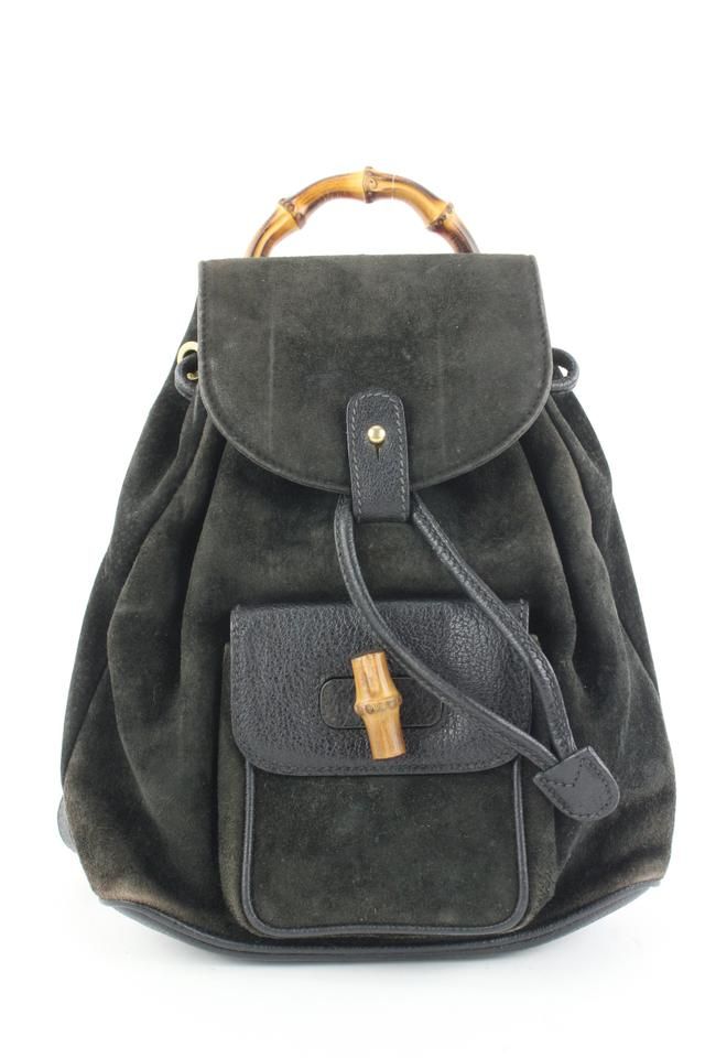 black suede mini backpack