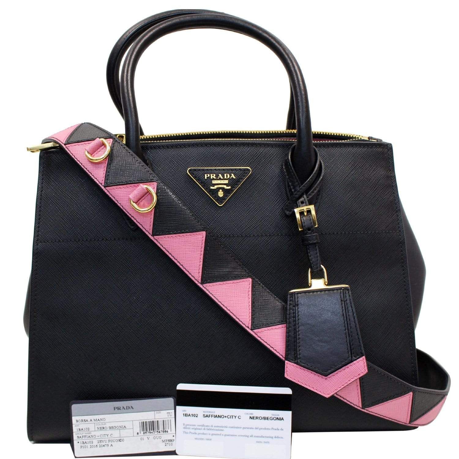prada paradigme saffiano leather bag