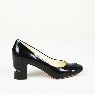 Chanel Patent Leather CC Pearl Block 