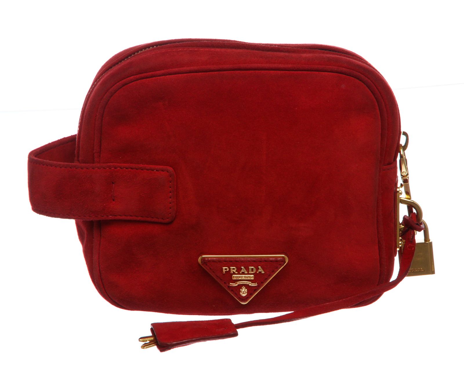 prada red clutch