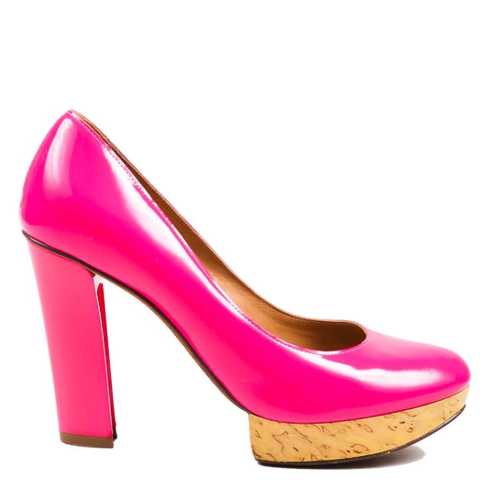 hot pink patent leather heels