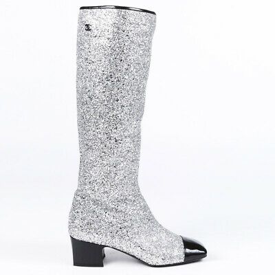 chanel sparkle boots