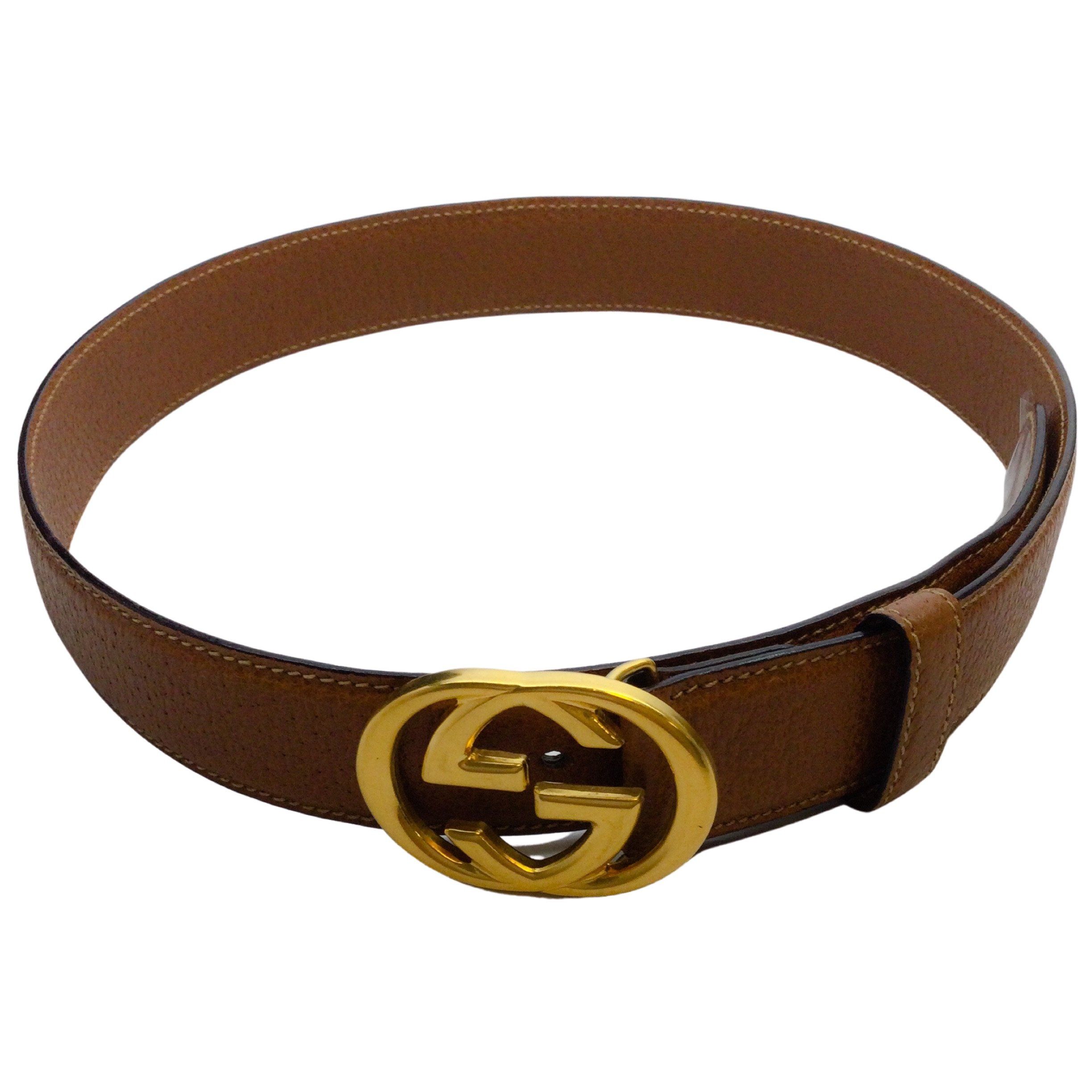 gucci tan leather belt