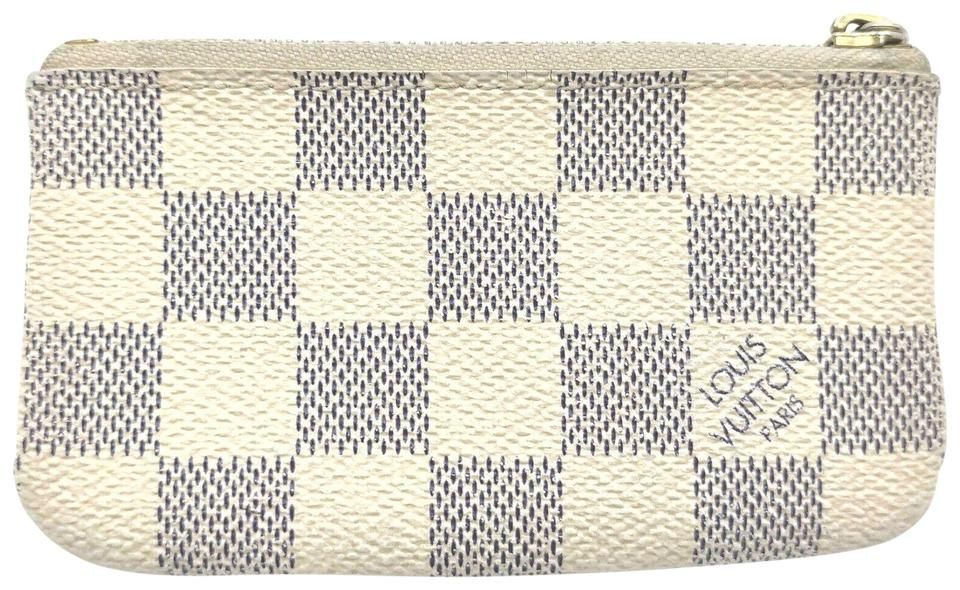 damier azur key pouch