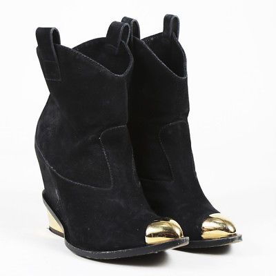 western wedge booties