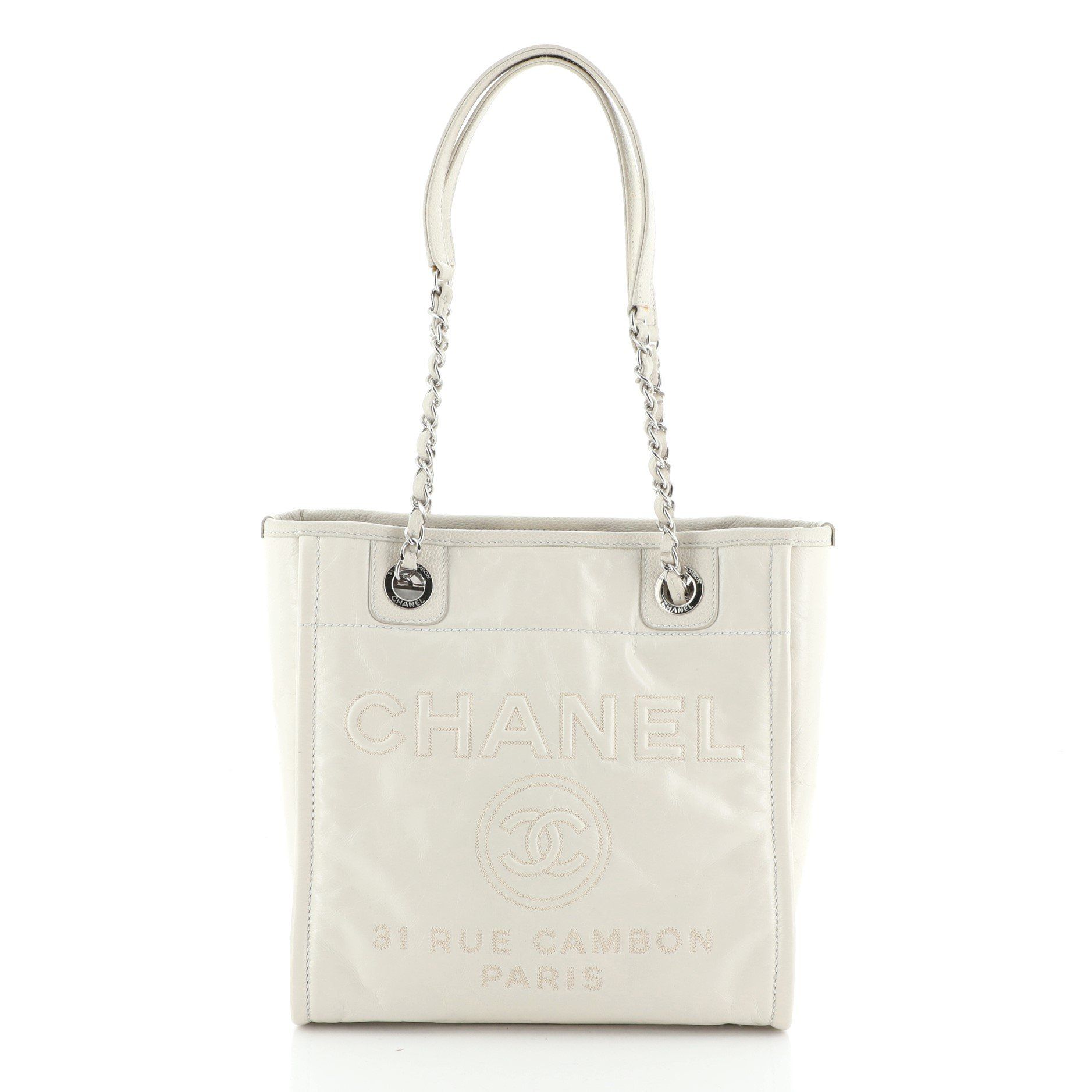chanel glazed deauville tote bag