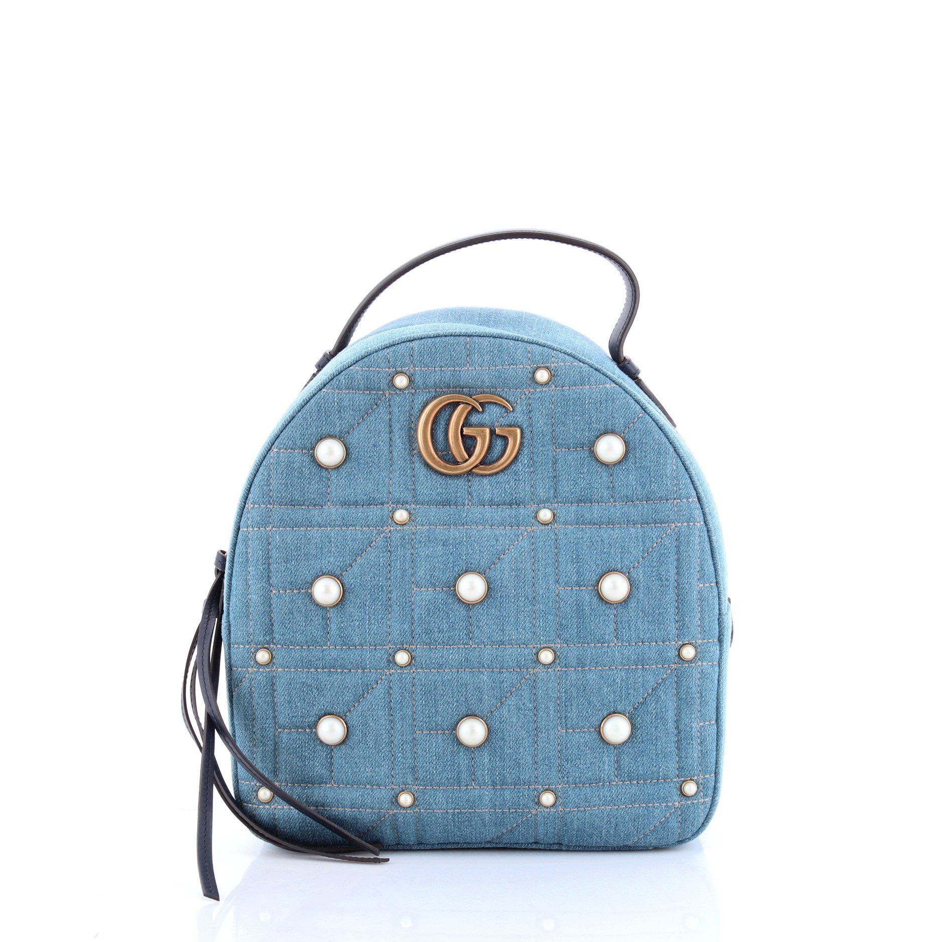 gucci denim backpack