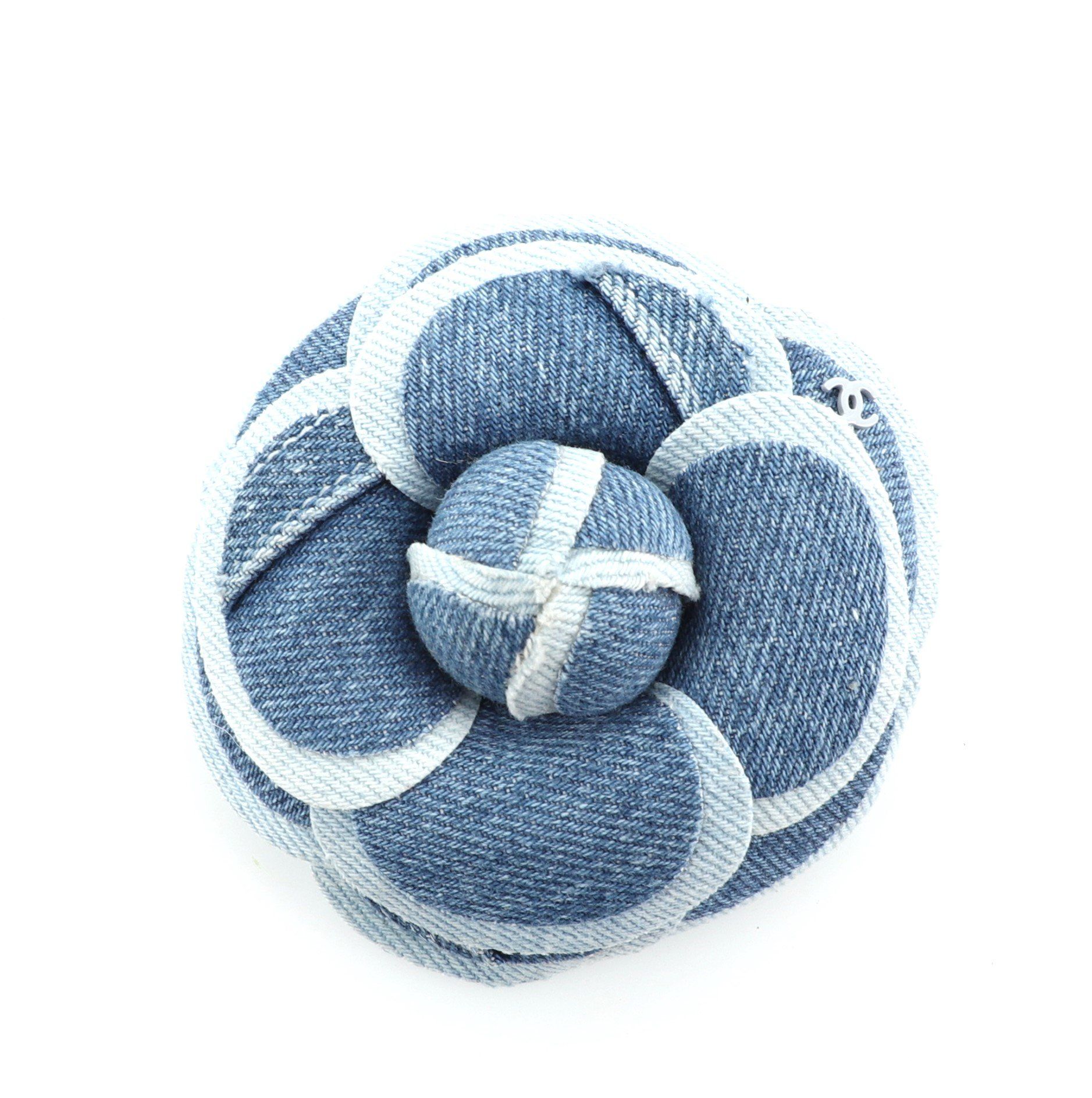 Camellia Brooch Denim | LePrix