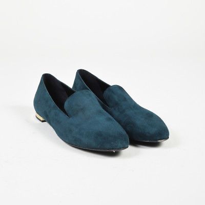 teal blue loafers