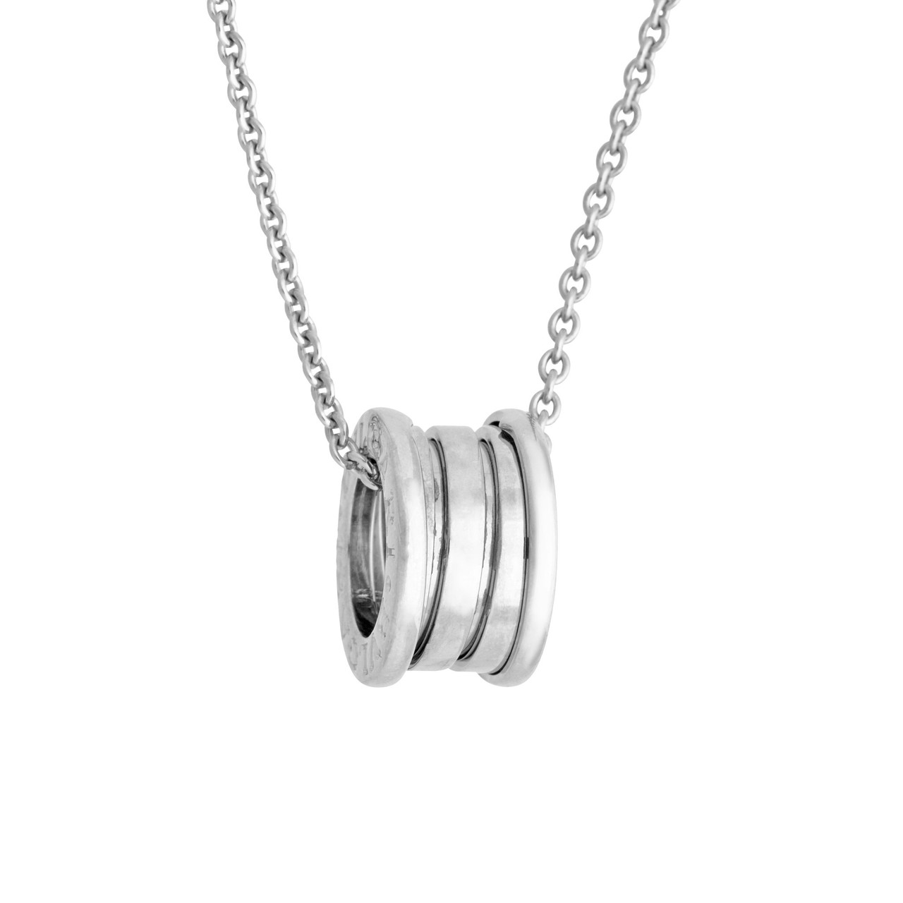 Bvlgari 18k White Gold B Zero1 Necklace Length 16 Leprix